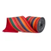 Farrisilk Multi Fiesta Stripes Ribbon, 4" X 10YD