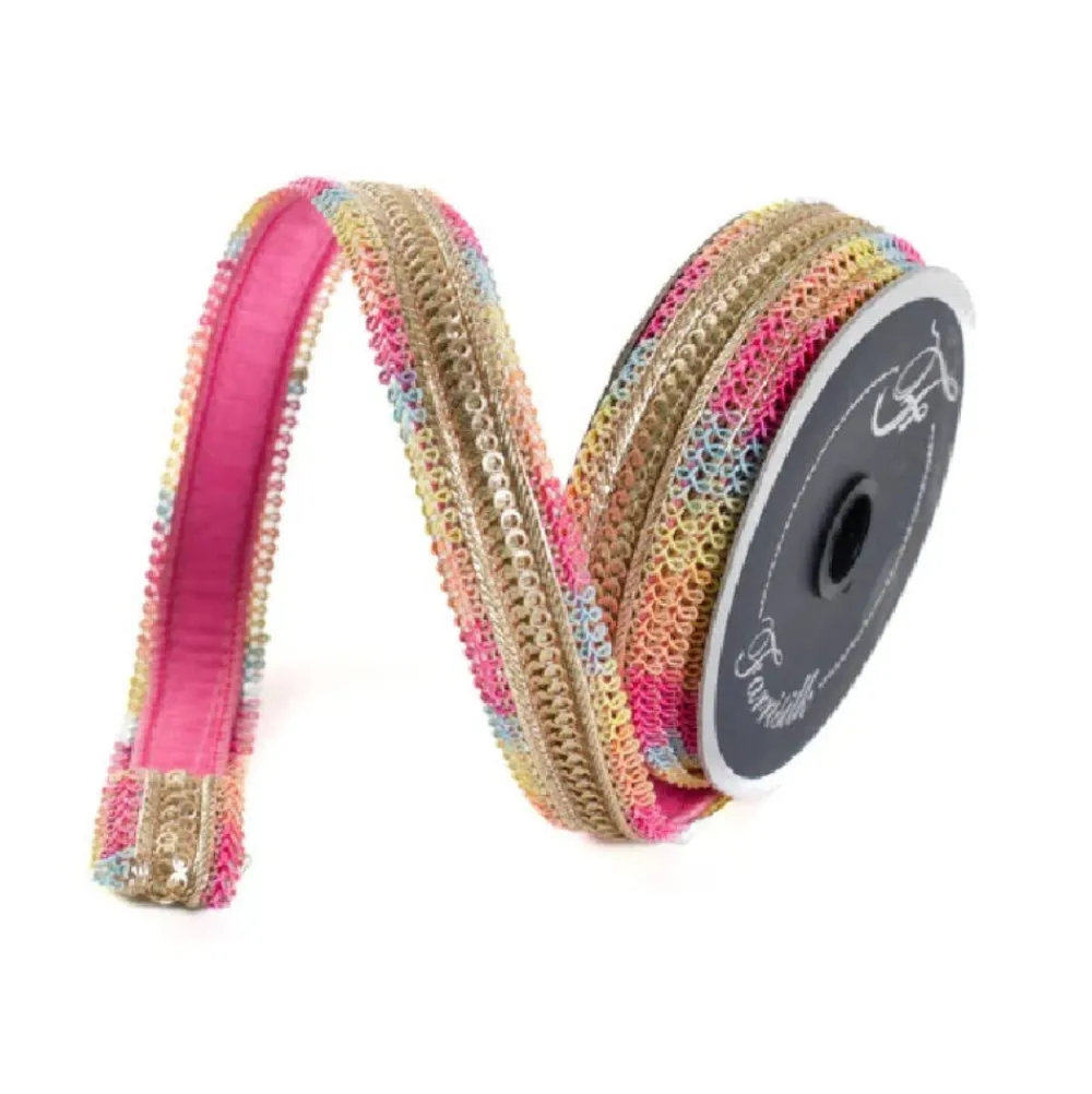 Farrisilk Multi Pastel Shimmer Ribbon, 1" X 10YD
