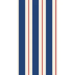 Hester & Cook Navy & Red Awning Stripe Guest Napkin Set
