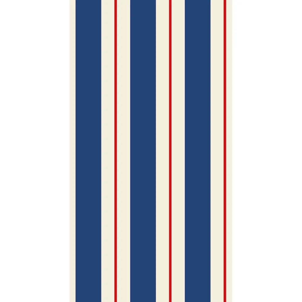 Hester & Cook Navy & Red Awning Stripe Guest Napkin Set