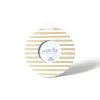 Happy Everything Neutral Medium Stripe Round Frame by !