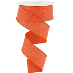 Craig Bachman Orange Crystal Shine Ribbon, 1.5" X 10YD