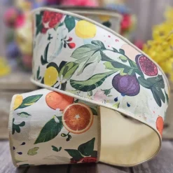 D. Stevens Orange Fig and Lemon Ribbon, 4" X 10YD