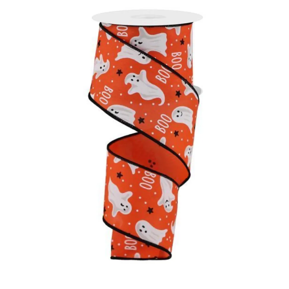 Craig Bachman Orange Ghost Ribbon, 2.5" X 10YD