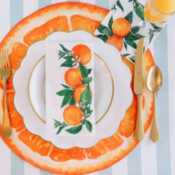 Hester & Cook Orange Orchard Cocktail Napkin Set