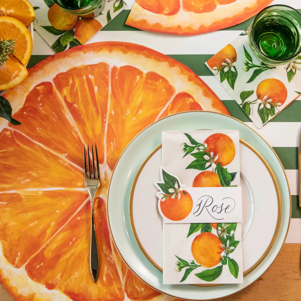 Hester & Cook Orange Orchard Cocktail Napkin Set