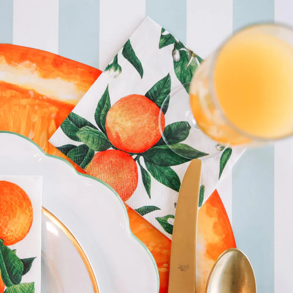 Hester & Cook Orange Orchard Cocktail Napkin Set