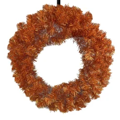 Liberty Floral Orange Tinsel Wreath