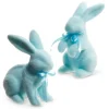 RAZ Pastel Blue Flocked Bunny