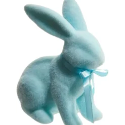 RAZ Pastel Blue Flocked Bunny