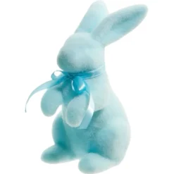 RAZ Pastel Blue Flocked Bunny