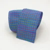 Farrisilk Pastel Checks on Periwinkle Burlap 4"X10YD