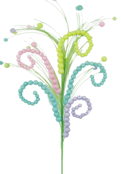 Liberty Floral Pastel Curly Ball Spray