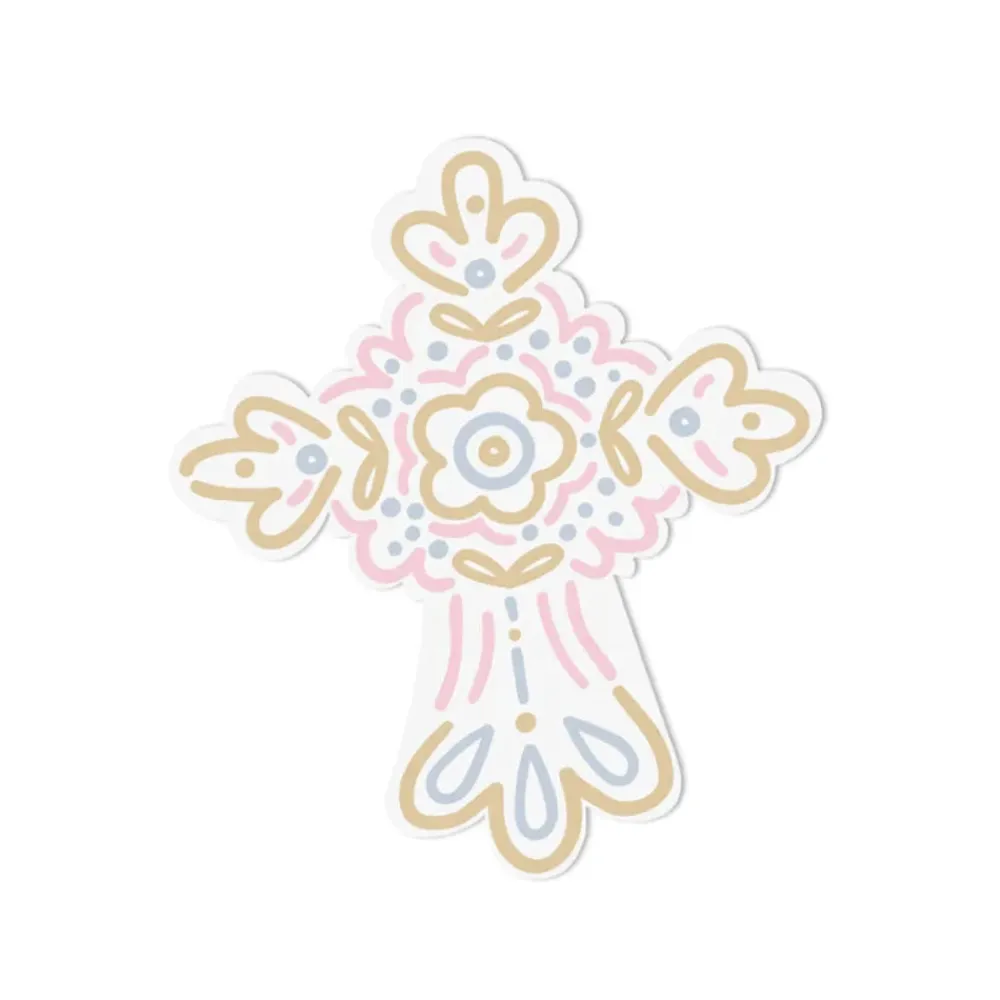 Happy Everything Pastel Fanciful Cross Mini Attachment by !