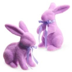 RAZ Pastel Purple Flocked Bunny