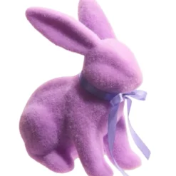 RAZ Pastel Purple Flocked Bunny