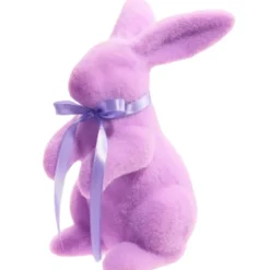 RAZ Pastel Purple Flocked Bunny