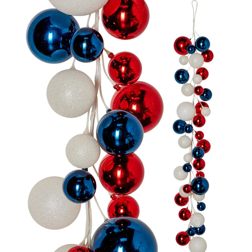 RAZ Patriotic Ball Garland, 4'