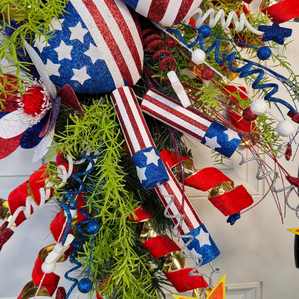 Miss Cayce's Patriotic Burst Teardrop