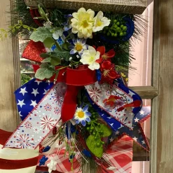 Liberty Floral Patriotic Dahlia Daisy Spray