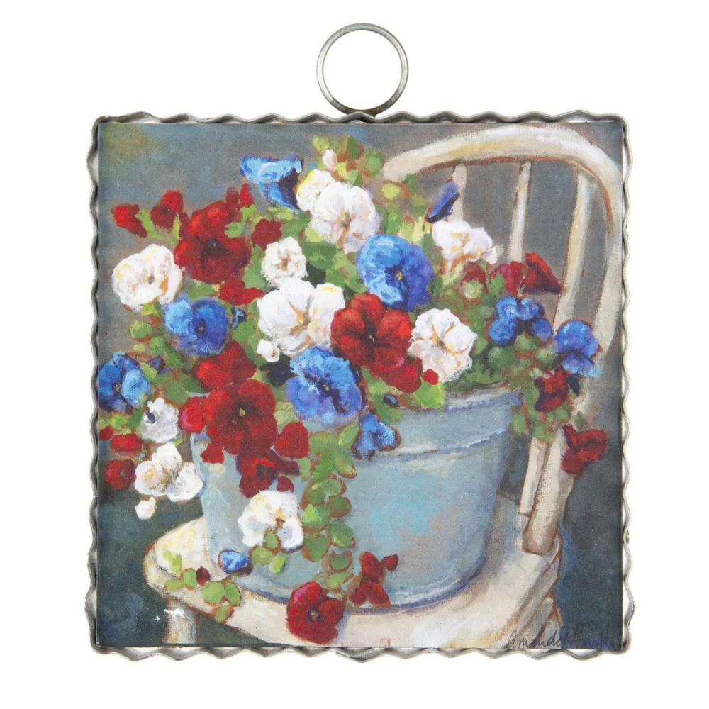 The Round Top Collection Patriotic Petunias Mini Gallery Art