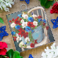 The Round Top Collection Patriotic Petunias Mini Gallery Art