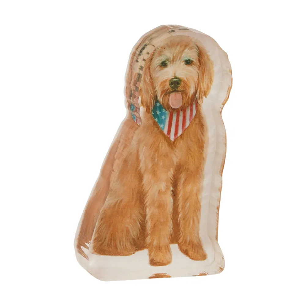 RAZ Patriotic Pup Acrylic Block