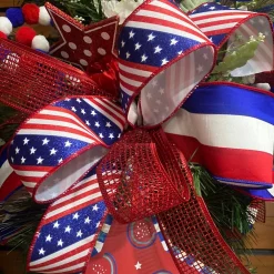 Farrisilk Patriotic Stars and Stripes Ribbon, 2.5" X 10YD