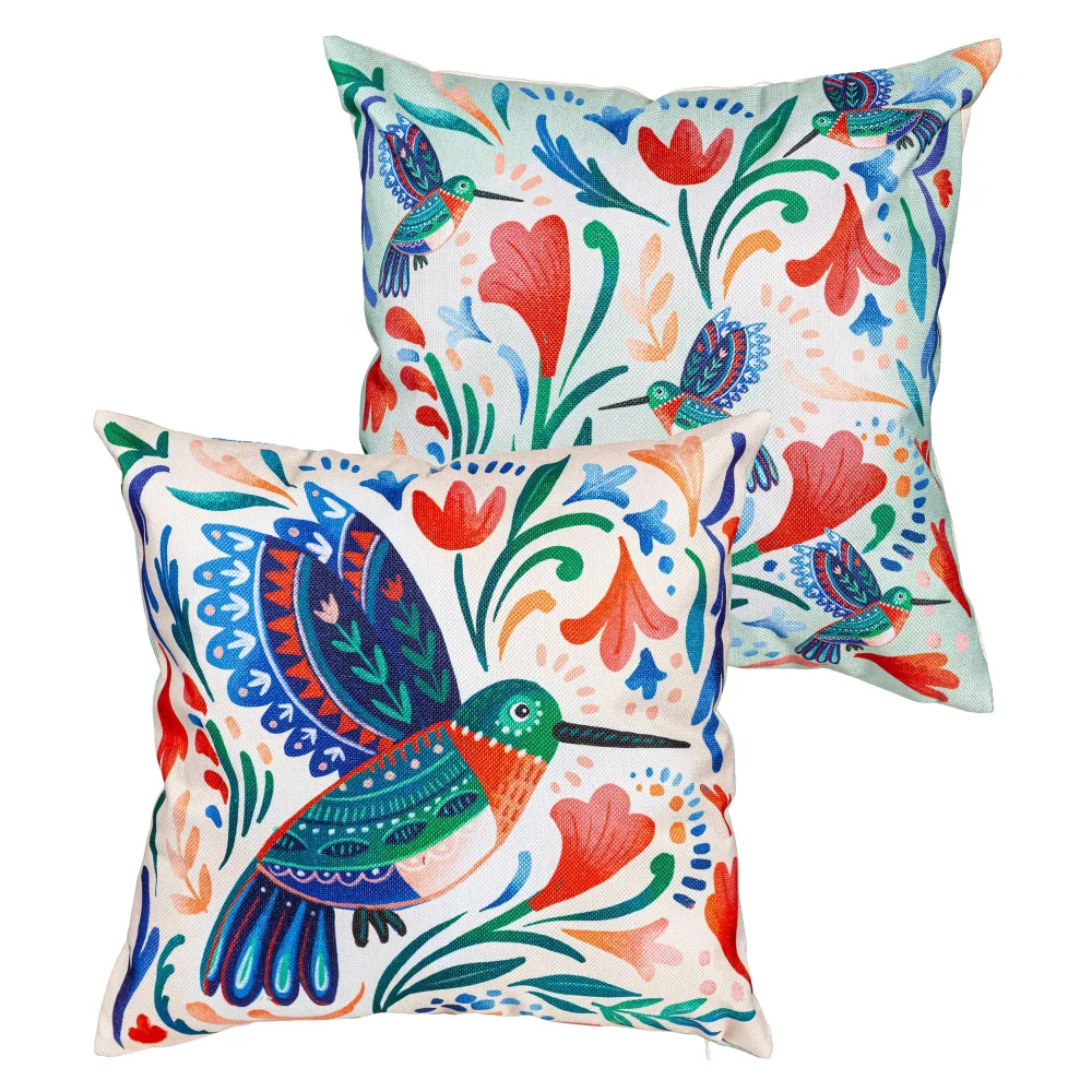 Evergreen Patterned Friends Pillow