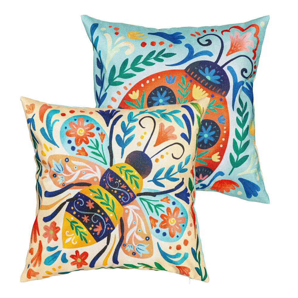 Evergreen Patterned Friends Pillow