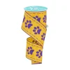 Craig Bachman Paw Print Yellow Ribbon, 2.5" X 10YD