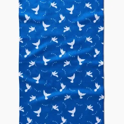 Geometry Peace Dove Tea Towel