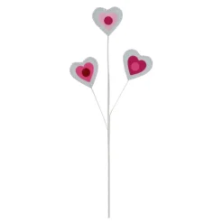 Craig Bachman Pearl Trim Felt Heart Spray 24.5"