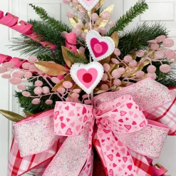 Craig Bachman Pearl Trim Felt Heart Spray 24.5
