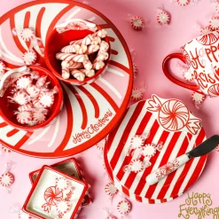 Happy Everything Peppermint Embellishment Plate by !