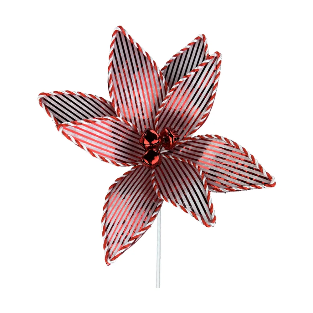 Liberty Floral Peppermint Poinsettia Stem