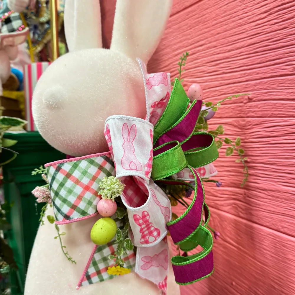 Miss Cayce's Perfectly Plaid Flocked Bunny