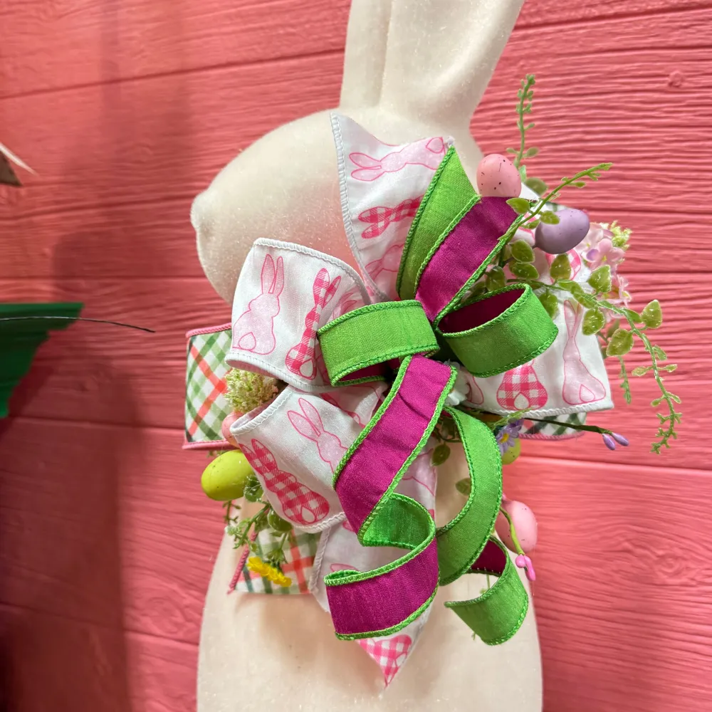 Miss Cayce's Perfectly Plaid Flocked Bunny