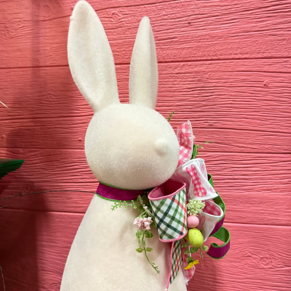 Miss Cayce's Perfectly Plaid Flocked Bunny