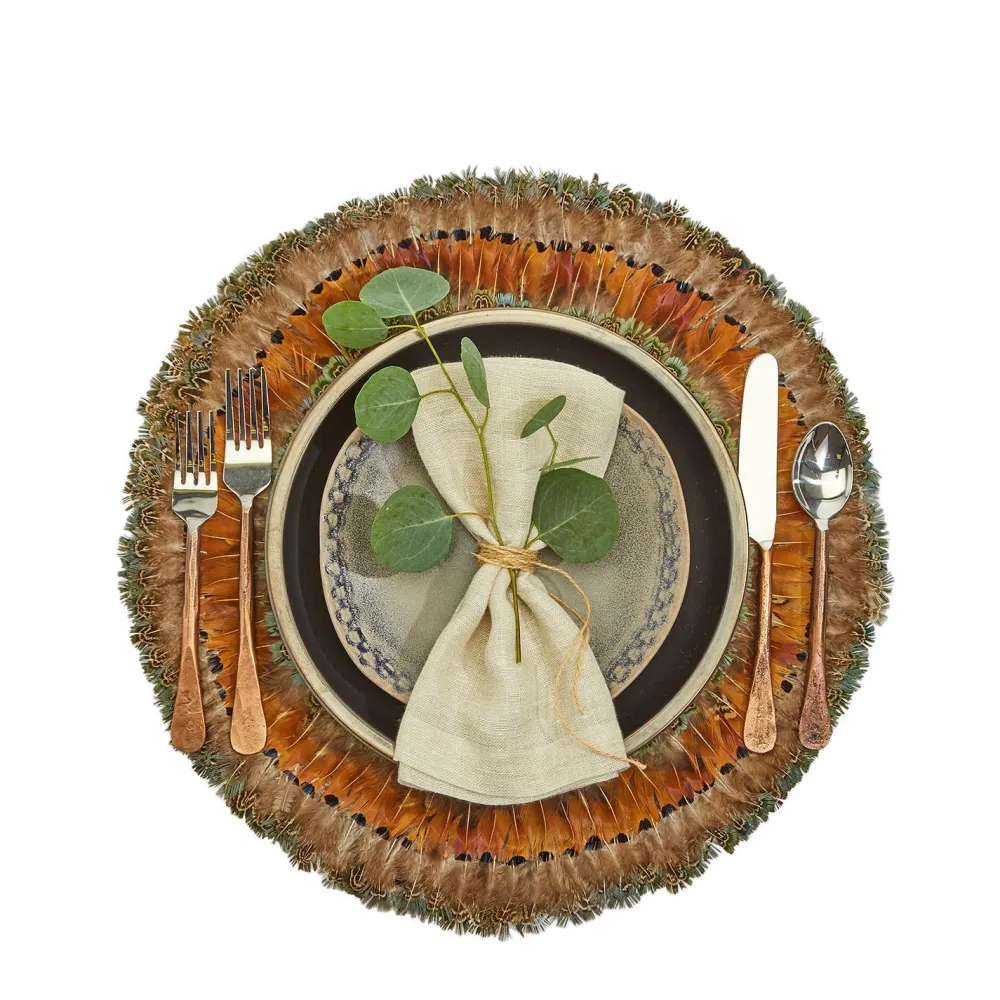 Two's Company Pheasant Park Decorative Mat