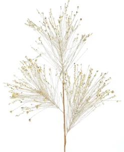 Melrose Pine and Sequin Spray, Gold