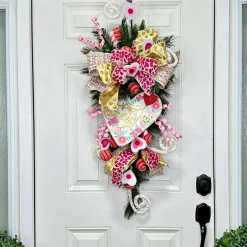 Liberty Floral Pink and Gold Polka Dot Curly Pick