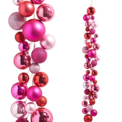 RAZ Pink Ball Garland, 4'