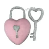 Liberty Floral Pink Barbie Style Bling Heart Lock & Key