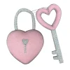 Liberty Floral Pink Bling Heart Lock & Key