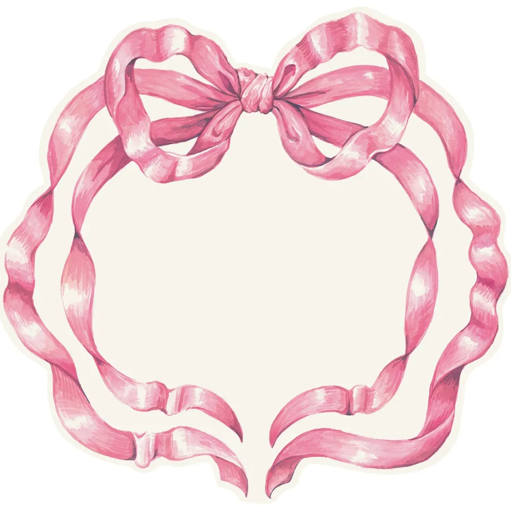 Hester & Cook Pink Bow Placemat Set