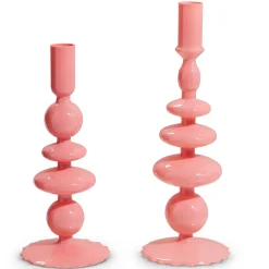 RAZ Pink Candle Sticks Set