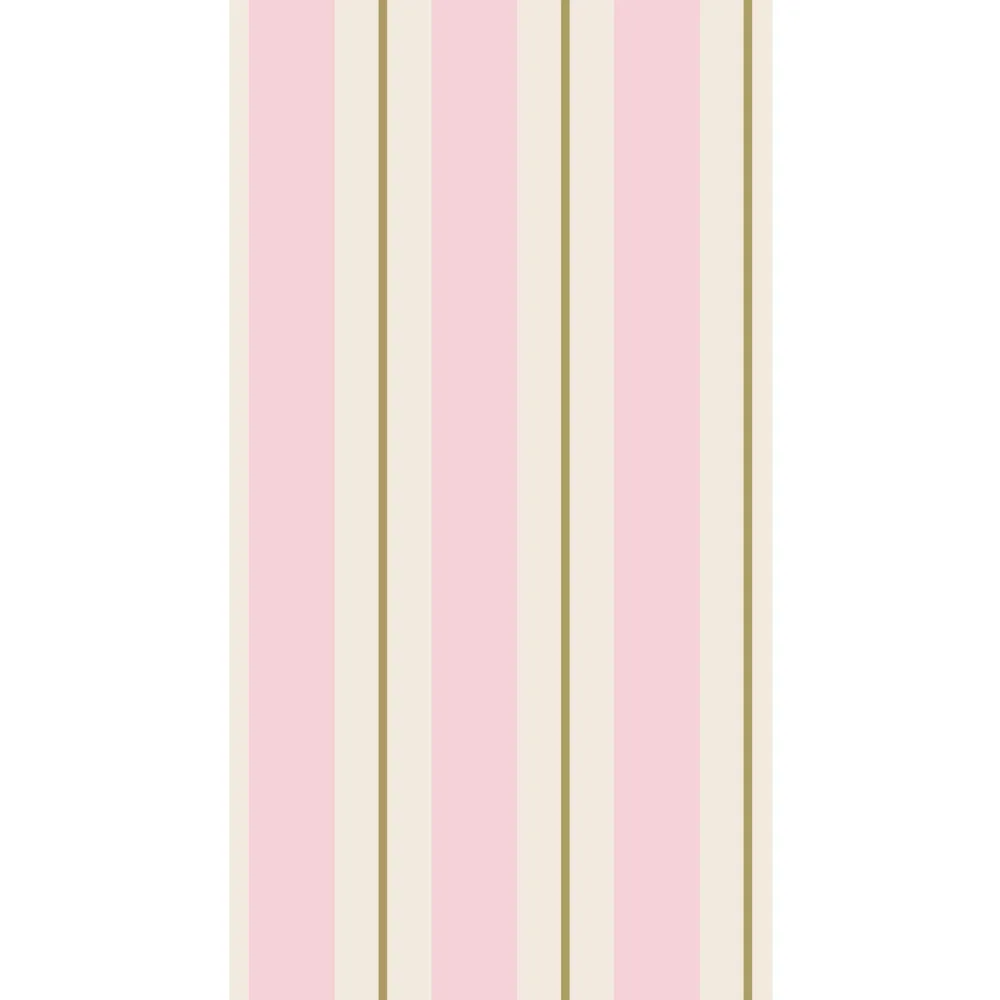 Hester & Cook Pink & Gold Awning Stripe Guest Napkin Set