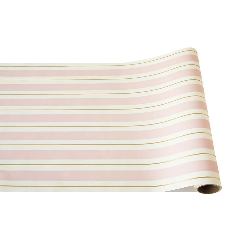 Hester & Cook Pink & Gold Awning Stripe Runner