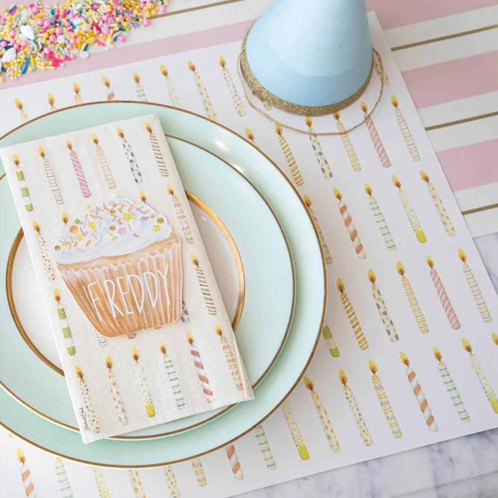 Hester & Cook Pink & Gold Awning Stripe Runner